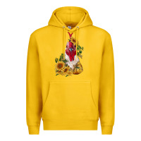 Lemon sunflower rooster with leopard Premium Hoodie - RanaPortraitStore