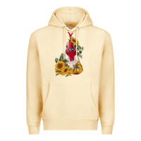 Pina Colada sunflower rooster with leopard Premium Hoodie - RanaPortraitStore