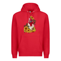 Red sunflower rooster with leopard Premium Hoodie - RanaPortraitStore