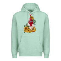 Seafoam sunflower rooster with leopard Premium Hoodie - RanaPortraitStore