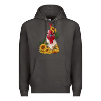 Smoke sunflower rooster with leopard Premium Hoodie - RanaPortraitStore