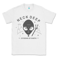 White neck deep clässic Classic Tee - linhVisuals
