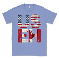 Colony Blue canada us eh american canadian flag vintage america colors patriotic g Classic Tee - linhVisuals