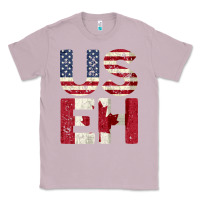Lilac canada us eh american canadian flag vintage america colors patriotic g Classic Tee - linhVisuals