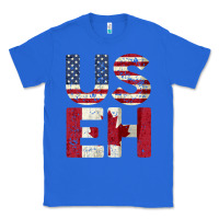True Royal canada us eh american canadian flag vintage america colors patriotic g Classic Tee - linhVisuals
