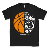 Black christian basketball i can do all things through christ philippians 41 Classic Tee - linhVisuals