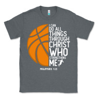 Charcoal Heather christian basketball i can do all things through christ philippians 41 Classic Tee - linhVisuals