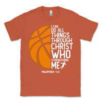 Copper christian basketball i can do all things through christ philippians 41 Classic Tee - linhVisuals