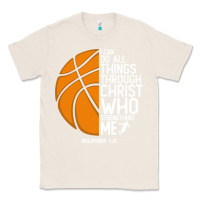 Natural christian basketball i can do all things through christ philippians 41 Classic Tee - linhVisuals