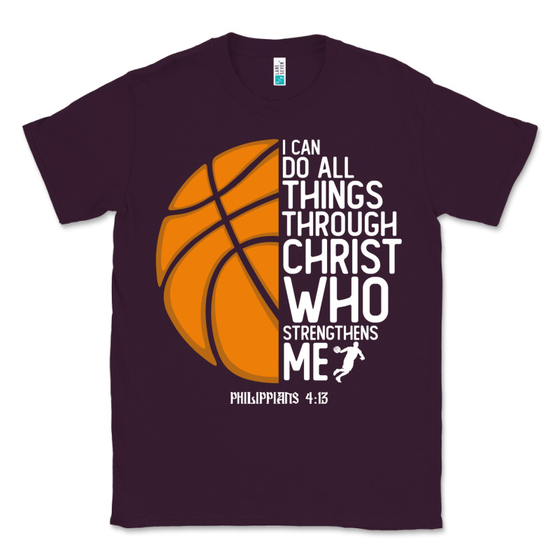 Christian Basketball I Can Do All Things Through Christ Philippians 41 Classic Tee by linhVisuals | Teevron