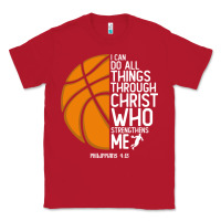 Red christian basketball i can do all things through christ philippians 41 Classic Tee - linhVisuals