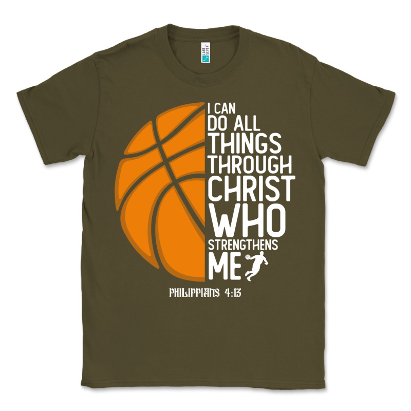 Christian Basketball I Can Do All Things Through Christ Philippians 41 Classic Tee by linhVisuals | Teevron