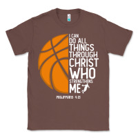 Chestnut christian basketball i can do all things through christ philippians 41 Classic Tee - linhVisuals