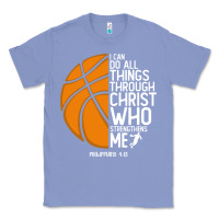 Colony Blue christian basketball i can do all things through christ philippians 41 Classic Tee - linhVisuals