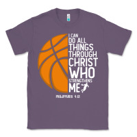 Lavender christian basketball i can do all things through christ philippians 41 Classic Tee - linhVisuals