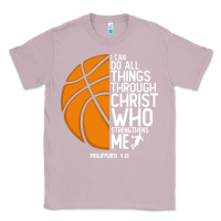 Lilac christian basketball i can do all things through christ philippians 41 Classic Tee - linhVisuals
