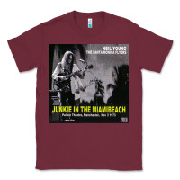 Burgundy Neil Young Classic Tee - linhVisuals