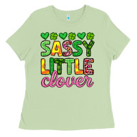 Matcha sassy little clover st patrick s day Ladies Tee - Artiststas