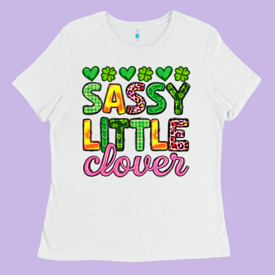 Sassy Little Clover St Patrick S Day Ladies Tee Designed By Artiststas
