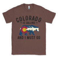 Chestnut colorado is calling and i must go state flag with wild bear Classic Tee - linhVisuals