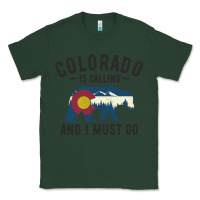 Sports Green colorado is calling and i must go state flag with wild bear Classic Tee - linhVisuals