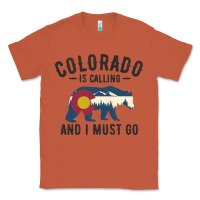 Copper colorado is calling and i must go state flag with wild bear Classic Tee - linhVisuals
