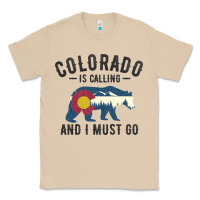 Mushroom colorado is calling and i must go state flag with wild bear Classic Tee - linhVisuals