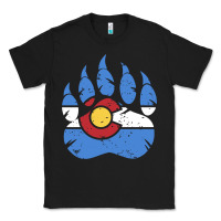 Black colorado state flag bear paw print pocket place Classic Tee - linhVisuals