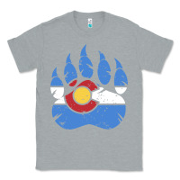 Heather Grey colorado state flag bear paw print pocket place Classic Tee - linhVisuals