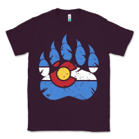 Plum colorado state flag bear paw print pocket place Classic Tee - linhVisuals