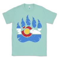Seafoam colorado state flag bear paw print pocket place Classic Tee - linhVisuals