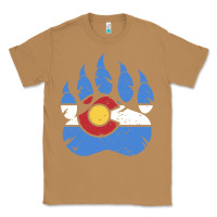 Toasted Coconut colorado state flag bear paw print pocket place Classic Tee - linhVisuals