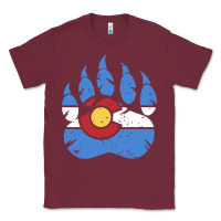 Burgundy colorado state flag bear paw print pocket place Classic Tee - linhVisuals