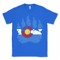 Colorado State Flag Bear Paw Print Pocket Place Classic Tee | Teevron