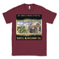 Burgundy Neil Young Classic Tee - linhVisuals