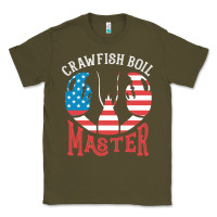 Army Green crawfish boil master american  flag us big red lobster design Classic Tee - linhVisuals
