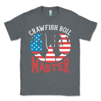 Charcoal Heather crawfish boil master american  flag us big red lobster design Classic Tee - linhVisuals