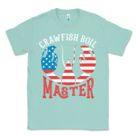 Seafoam crawfish boil master american  flag us big red lobster design Classic Tee - linhVisuals