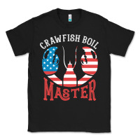 Black crawfish boil master american  flag us big red lobster design Classic Tee - linhVisuals