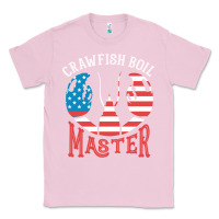 Bubblegum Pink crawfish boil master american  flag us big red lobster design Classic Tee - linhVisuals