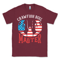 Burgundy crawfish boil master american  flag us big red lobster design Classic Tee - linhVisuals