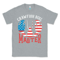 Heather Grey crawfish boil master american  flag us big red lobster design Classic Tee - linhVisuals