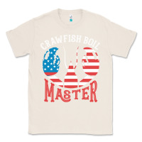 Natural crawfish boil master american  flag us big red lobster design Classic Tee - linhVisuals