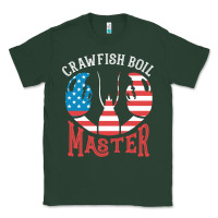 Sports Green crawfish boil master american  flag us big red lobster design Classic Tee - linhVisuals