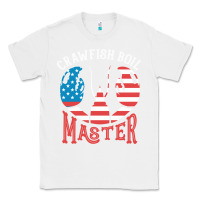 White crawfish boil master american  flag us big red lobster design Classic Tee - linhVisuals