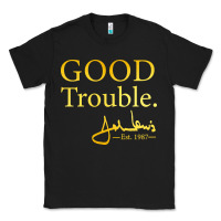 Black good trouble john lewis signature Classic Tee - linhVisuals