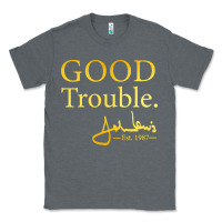 Charcoal Heather good trouble john lewis signature Classic Tee - linhVisuals