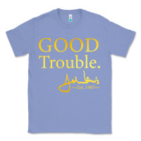 Colony Blue good trouble john lewis signature Classic Tee - linhVisuals