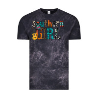 Cloud Black southern girl Vintage Tee - RacoonDesign