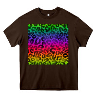 Chocolate Brown colorful leopard seamless pattern Heavy Core Tee - BundleAndBundleShop
